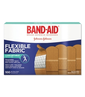 Meta title-Johnson & Johnson BAND-AID® Flexible Fabric Adhesive Bandages, 1" x 3", 100/Box,Medical Supply,JOJ 4444,Wound Care,Ba
