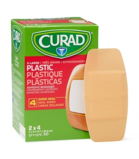 Meta title-Medline CURAD Plastic Adhesive Bandages, Natural, No, 50 EA/Box,Medical Supply,MED NON25504Z,Wound Care,Bandages and 
