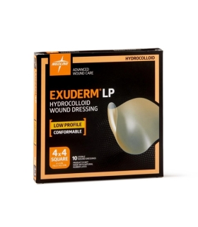 Meta title-Medline Exuderm LP Low-Profile Hydrocolloid Wound Dressings, 10 EA/Box,Medical Supply,MED MSC5100,Wound Care,Dressing