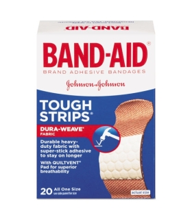 Johnson & Johnson Flexible Fabric Adhesive Tough Strip Bandages