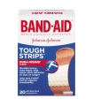 Johnson & Johnson Flexible Fabric Adhesive Tough Strip Bandages, 1 x 3-1/4, 20/Box