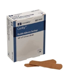 Medtronic Adhesive Bandage Curity™ Fabric 3/4" X 3" Rectangle