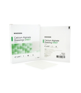 McKesson Calcium Alginate Dressing 4" x 4.75" Rectangle Calcium Alginate Sterile