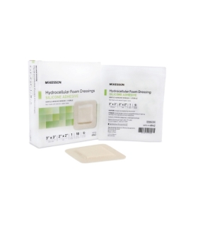 Meta title-McKesson Foam Dressing Silicone 3" x 3" Square Adhesive 2" x 2" Pad Sterile, 10 EA/Box,Medical Supply,MON 48042100,Wo
