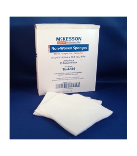 McKesson Sponge Dressing Medi-Pak™ Performance Plus Poly/Rayon 4-Ply 4" X 4" Square