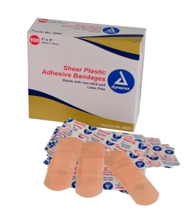 Dynarex Adhesive Bandage Strip Plastic 1" X 3"