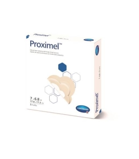 Hartmann Silicone Foam Dressing Proximel® 6.8 x 7" Small Sacral Adhesive with Border Sterile