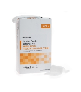 McKesson Tubular Bandage Small Head / Medium Shoulder / Thigh Elastic Net 18-1/2 Inch X 25 Yards (47 cm X 22.9 m) Size 6