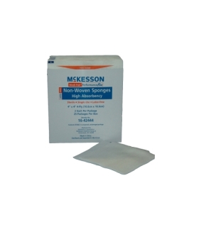 McKesson Sponge Dressing Medi-Pak™ Performance Plus Poly / Rayon 4-Ply 4" X 4" Square