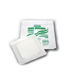 MPM Medical Foam Dressing 4" x 4" Square 2" x 2" Pad Sterile