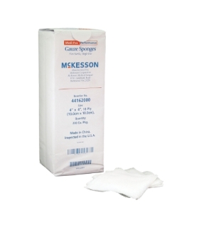 McKesson Sponge Dressing Medi-Pak™ Performance Cotton Gauze 16-Ply 4" X 4" Square
