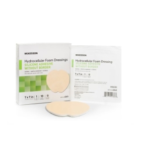 McKesson Silicone Foam Dressing 7 x 7" Sacral Silicone Gel Adhesive without Border Sterile