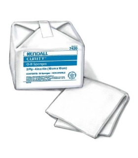 Cardinal Health Curity Ob Sponge 4in x 4in 2-Ply 100% Cotton
