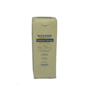 McKesson Sponge Dressing Medi-Pak™ Performance Cotton 4-Ply 4" X 4" Square