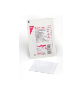 3M Medipore™ 3.5" x 4" Soft Cloth Rectangle 1.75" x 2.375" Pad White Sterile Adhesive Dressing