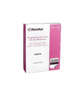 Independence Medical ReliaMed Sterile Latex-Free Transparent Thin Film I.V. Site Adhesive Dressing 4" x 4-3/4"