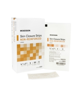 McKesson Skin Closure Strip 1/8" x 3" Non-Reinforced Strip Tan