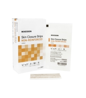 McKesson Skin Closure Strip 1/4" x 3" Non-Reinforced Strip Tan