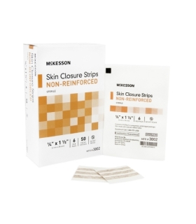 McKesson Skin Closure Strip 1/4" x 1-1/2" Non-Reinforced Strip Tan