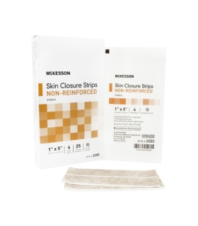 McKesson Skin Closure Strip 1" x 5" Non-Reinforced Strip Tan