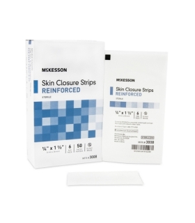 McKesson Skin Closure Strip 1/4" x 1-1/2" Reinforced Strip White