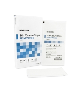 McKesson Skin Closure Strip 1" x 5" Reinforced Strip White