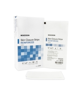 McKesson Skin Closure Strip 1/2" x 4" Reinforced Strip White