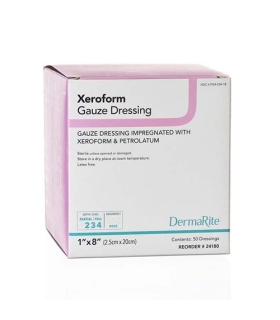 Dermarite Impregnated Dressing1 x 8" Gauze Xeroform / Petrolatum Sterile
