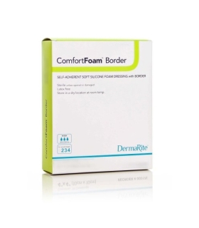 Dermarite Silicone Foam Dressing ComfortFoam™ Border 7 X 7 Inch Sacral Adhesive with Border Sterile