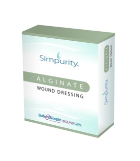 Safe N Simple Alginate Dressing Simpurity™ 4 X 8 Inch Rectangle Alginate Sterile