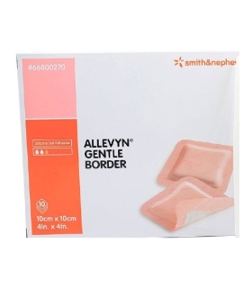 Smith & Nephew Silicone Foam Dressing Allevyn Gentle Border 4 X 4 Inch Square Silicone Gel Adhesive with Border Sterile