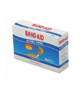 Johnson & Johnson Adhesive Strip Band-Aid® 1 x 3" Fabric Rectangle Tan Sterile