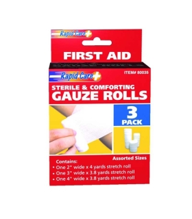 Rapid Care 3-Pack Gauze Roll