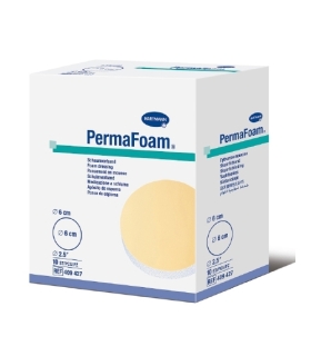 Hartmann Foam Dressing PermaFoam 2-1/2 Inch Diameter Fenestrated Round Non-Adhesive without Border Sterile