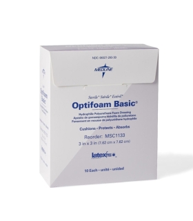 Medline Optifoam Basic Hydrophilic Polyurethane Foam Dressing