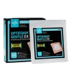 Medline Optifoam Gentle EX Bordered Foam Dressing, 5" x 5", in Educational Packaging