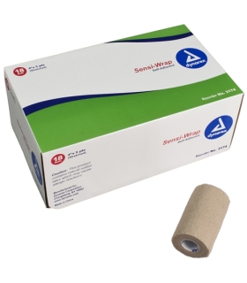 Dynarex Adhesive Bandage Sensi-Wrap 4 Inch X 5 Yard Roll Tan