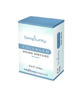 Safe N Simple Wound Dressing Simpurity™ Collagen 2 X 2 Inch