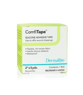 Dermarite Medical Tape ComfiTape™ Waterproof Silicone 2 Inch X 5 Yards Tan NonSterile