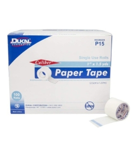 Dukal Medical Tape Caliber™ Short Roll Paper 1" x 1-1/2 Yard White NonSterile