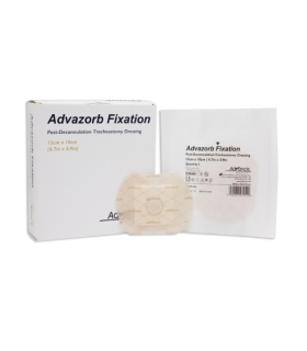 Dukal Tracheostomy Dressing Advazorb Fixation Foam / Silicone 4-1/2 X 4 Inch Round Sterile