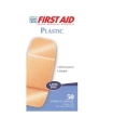 Dukal Adhesive Strip American® White Cross First Aid 2 x 4" Plastic Rectangle Tan Sterile, 50 EA/Box