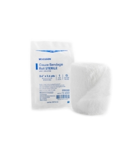 McKesson Conforming Dressing Medi-Pak Performance Cotton Gauze 6-Ply 3.4" x 3.6 Yard Roll