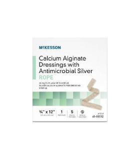 McKesson Calcium Alginate Dressing with Antimicrobial Silver 3/4" x 12" Rope Sterile
