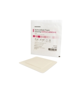 McKesson Foam Dressing 6" x 6" Inch Square Adhesive with Border Sterile
