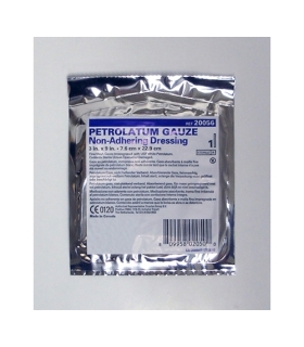 McKesson - Petrolatum Impregnated Dressing 1 X 8" Pleated Gauze USP White Petrolatum Sterile