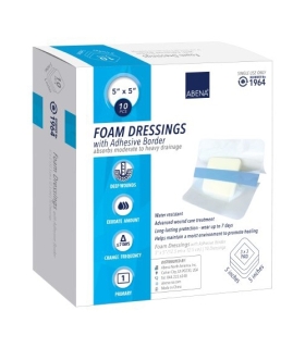 Abena - Foam Dressing 5 X 5" Square Adhesive with Border