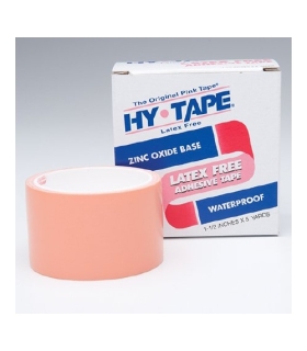Hy-Tape Surgical Medical Tape Waterproof Zinc Oxide-Based Adhesive 1-1/2" x 5 Yard Pink NonSterile