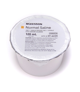 McKesson Irrigation Solution Sodium Chloride 0.9% Solution Foil-Lidded Cup 120 mL