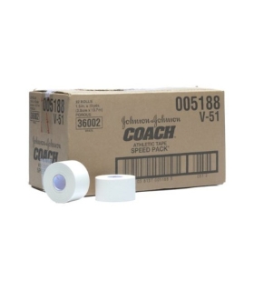 Johnson & Johnson Athletic Tape Coach® Porous Cotton 1-1/2 Inch X 15 Yard White NonSterile